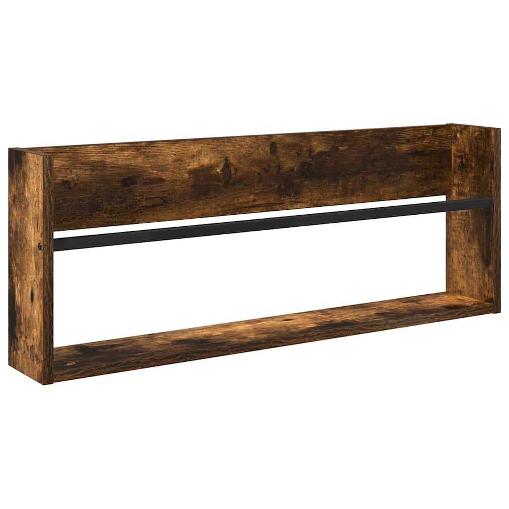 Magasin Rack med hylde Røget eg 80 x 12 x 30 cm Konstrueret træ