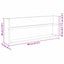 Magasin Rack med hylde Røget eg 80 x 12 x 30 cm Konstrueret træ