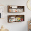 Magasin Rack 2 stk. Røget eg 80 x 12 x 30 cm Konstrueret træ