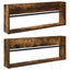 Magasin Rack 2 stk. Røget eg 80 x 12 x 30 cm Konstrueret træ