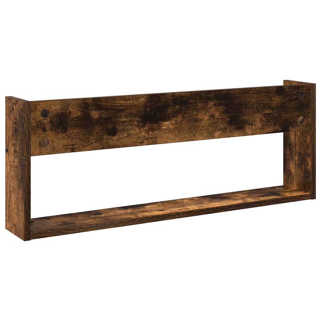 Magasin Rack 2 stk. Røget eg 80 x 12 x 30 cm Konstrueret træ