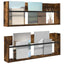 Magasin Rack 2 stk. Røget eg 80 x 12 x 30 cm Konstrueret træ