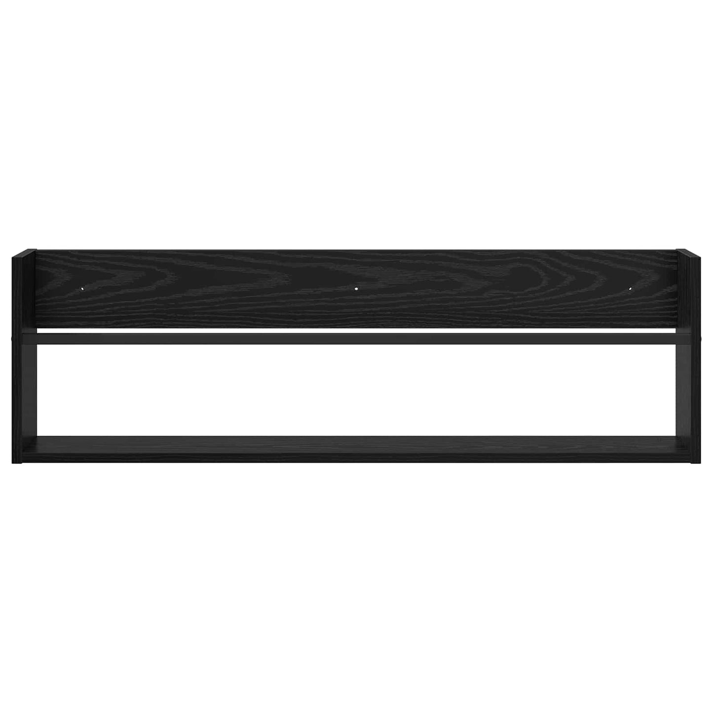 Magasin Rack med hylde Sort eg 100 x 12 x 30 cm Konstrueret træ