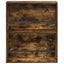 Magasin Rack med hylde Røget eg 60 x 12 x 70 cm Konstrueret træ