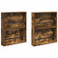 Magasin Rack 2 stk. Røget eg 60 x 12 x 70 cm Konstrueret træ
