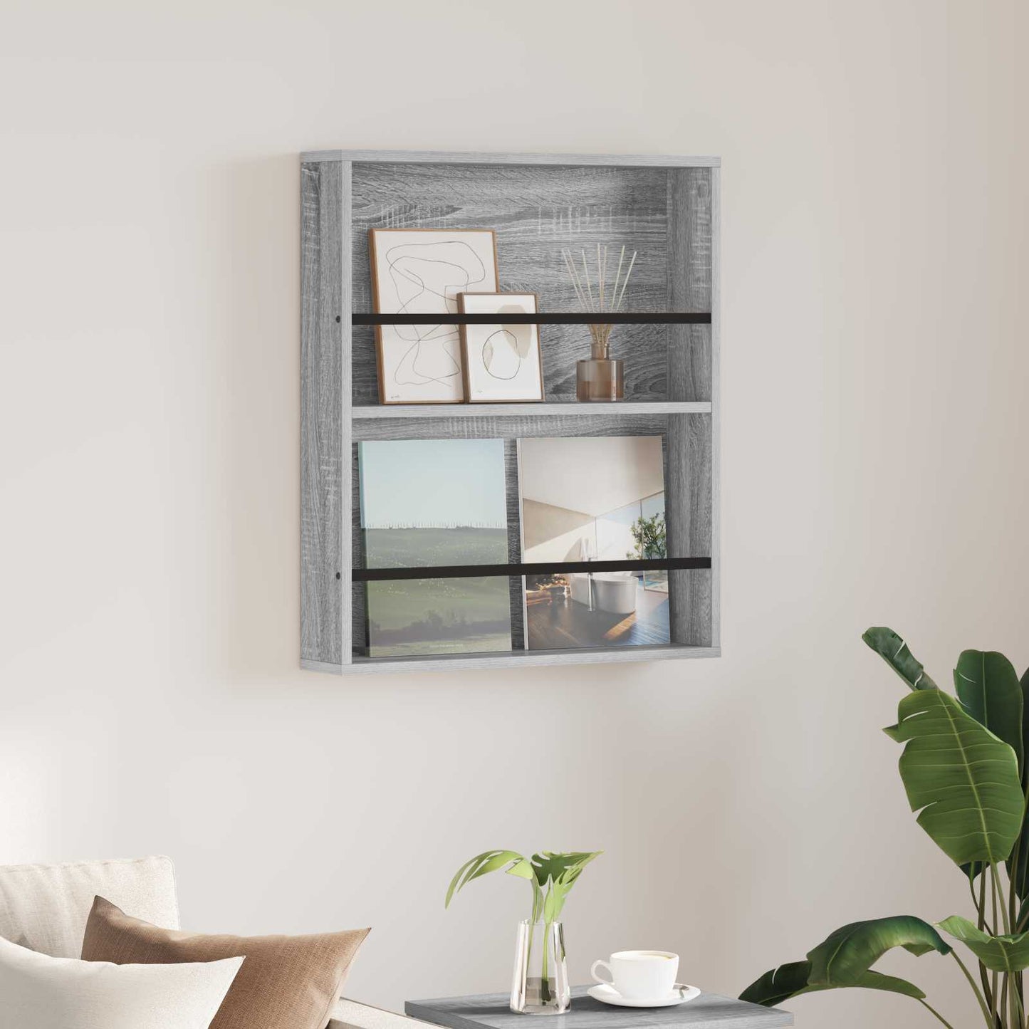 Magasin Rack Grå Sonoma 60 x 12 x 70 cm Konstrueret træ