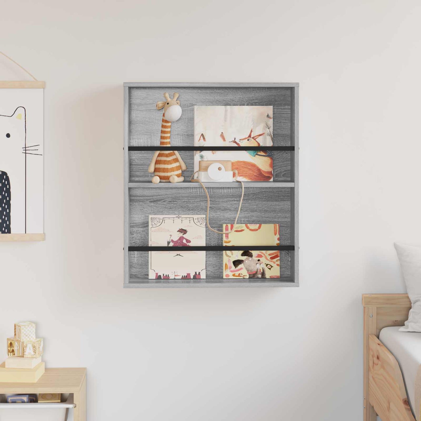 Magasin Rack Grå Sonoma 60 x 12 x 70 cm Konstrueret træ