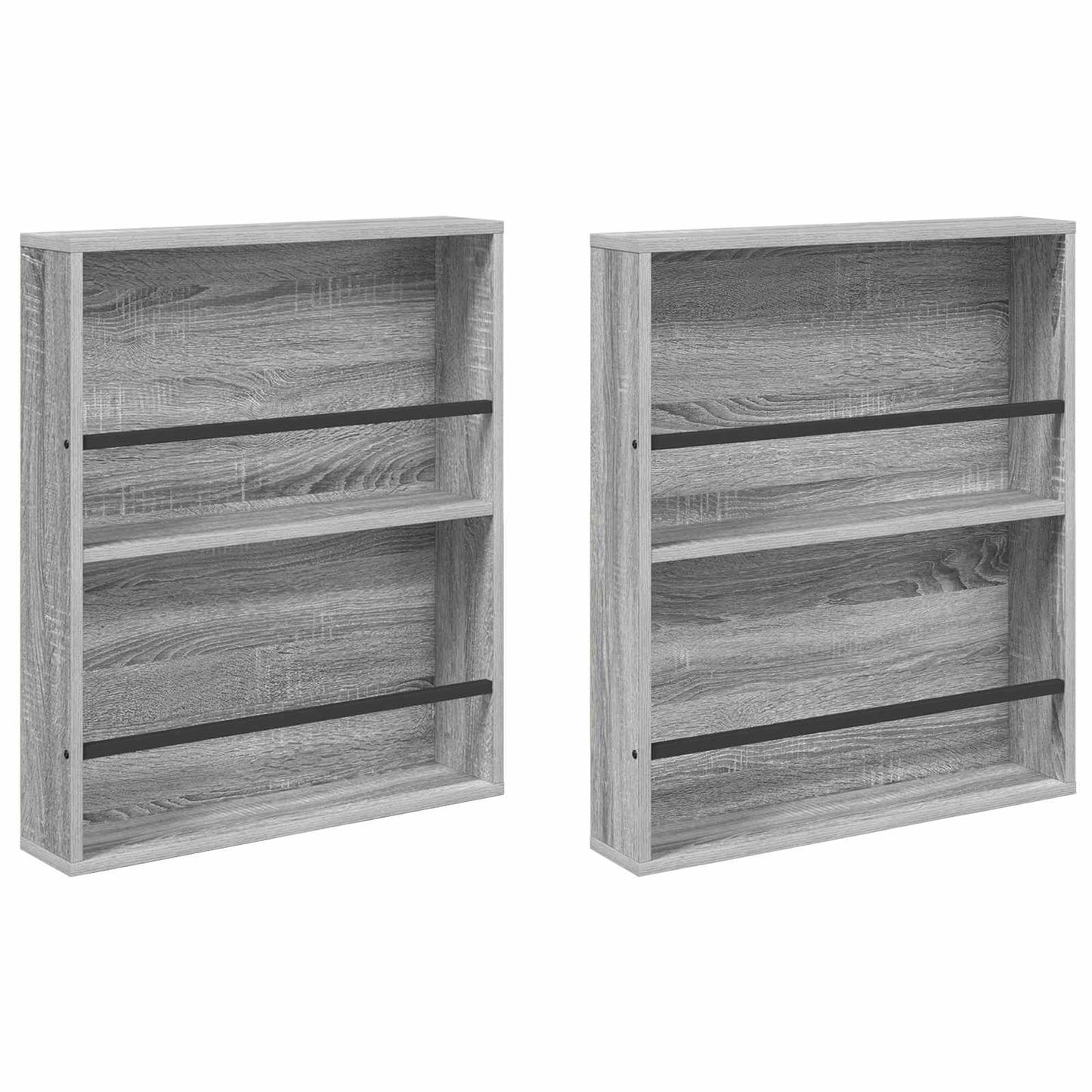 Magasin Rack 2 stk. Grå Sonoma 60 x 12 x 70 cm Konstrueret træ
