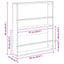Magasin Rack 2 stk. Grå Sonoma 60 x 12 x 70 cm Konstrueret træ
