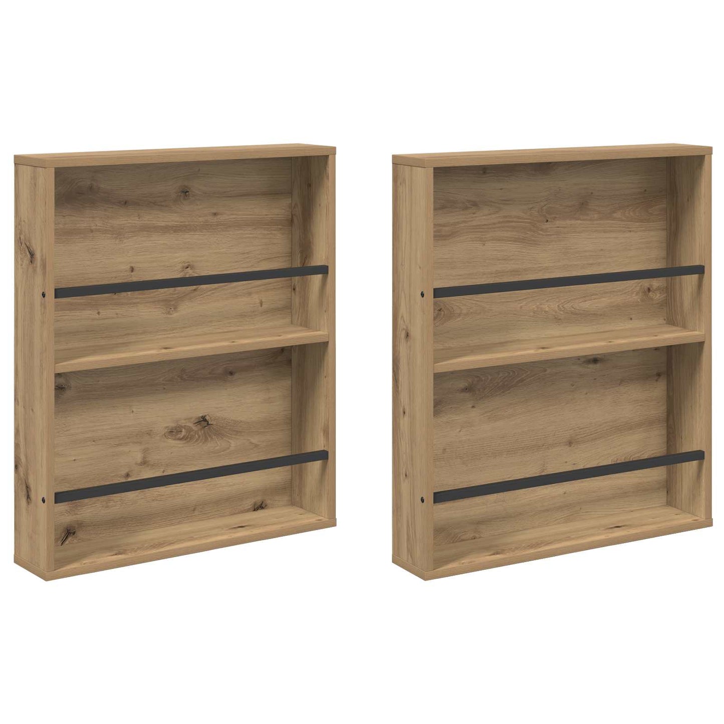 Magasin Rack med hylde 2 stk. Artisan Egetræ 60 x 12 x 70 cm