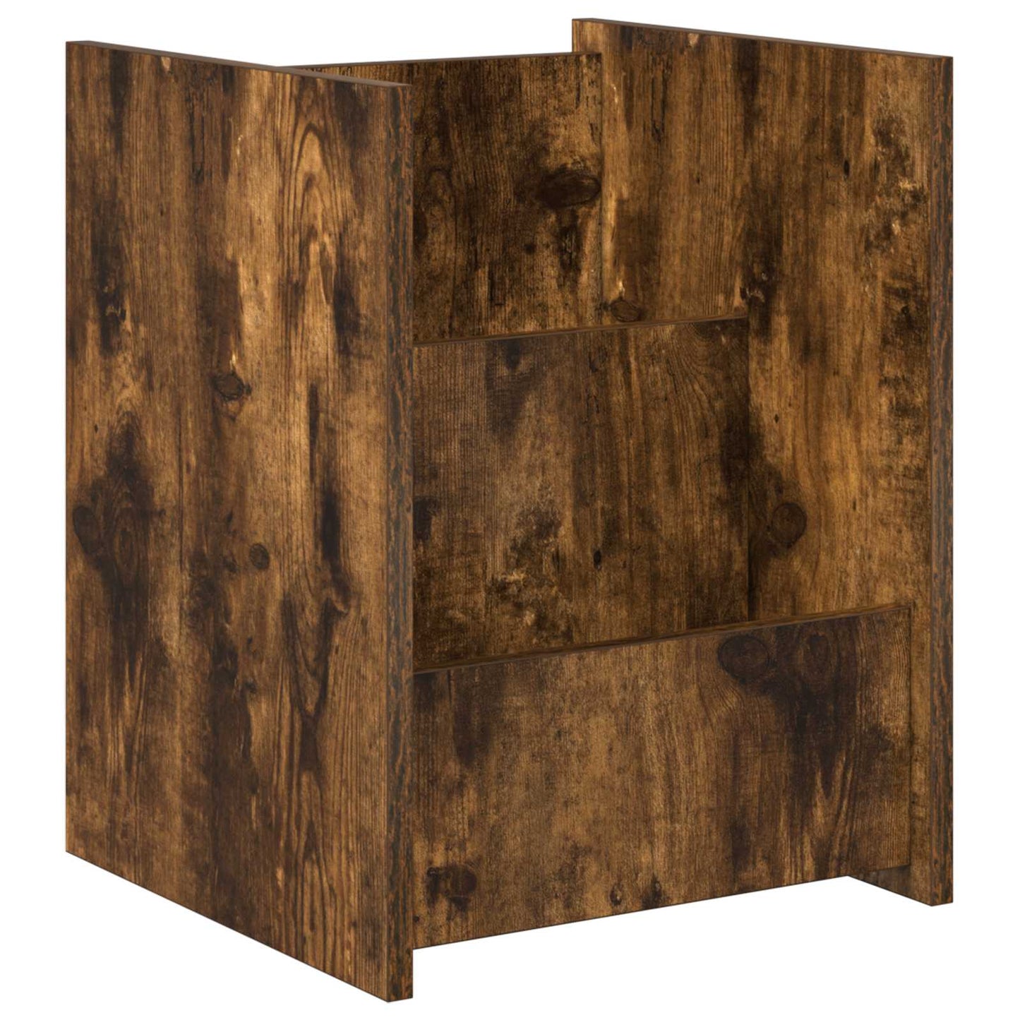 Magasin Rack med hylde Røget eg 35 x 35 x 45 cm Konstrueret træ