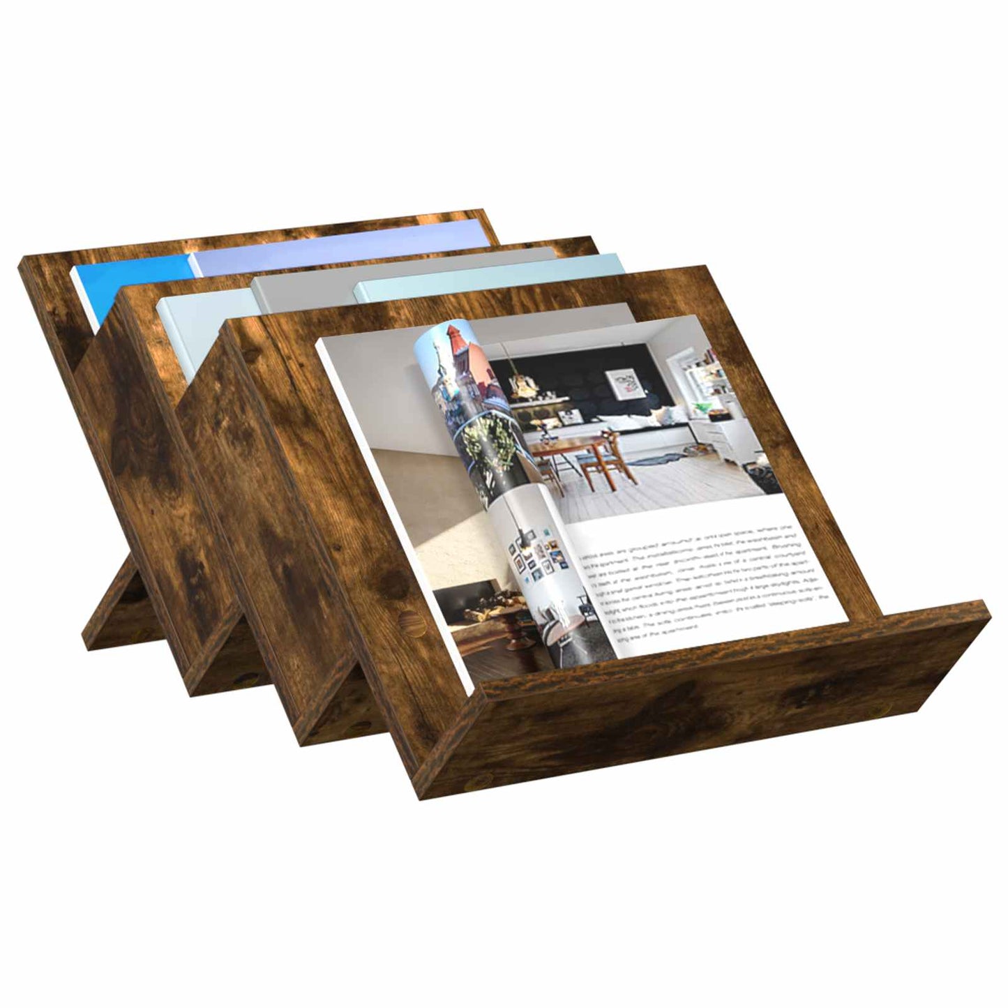 Magasin Rack Røget eg 53 x 40 x 28,5 cm Konstrueret træ