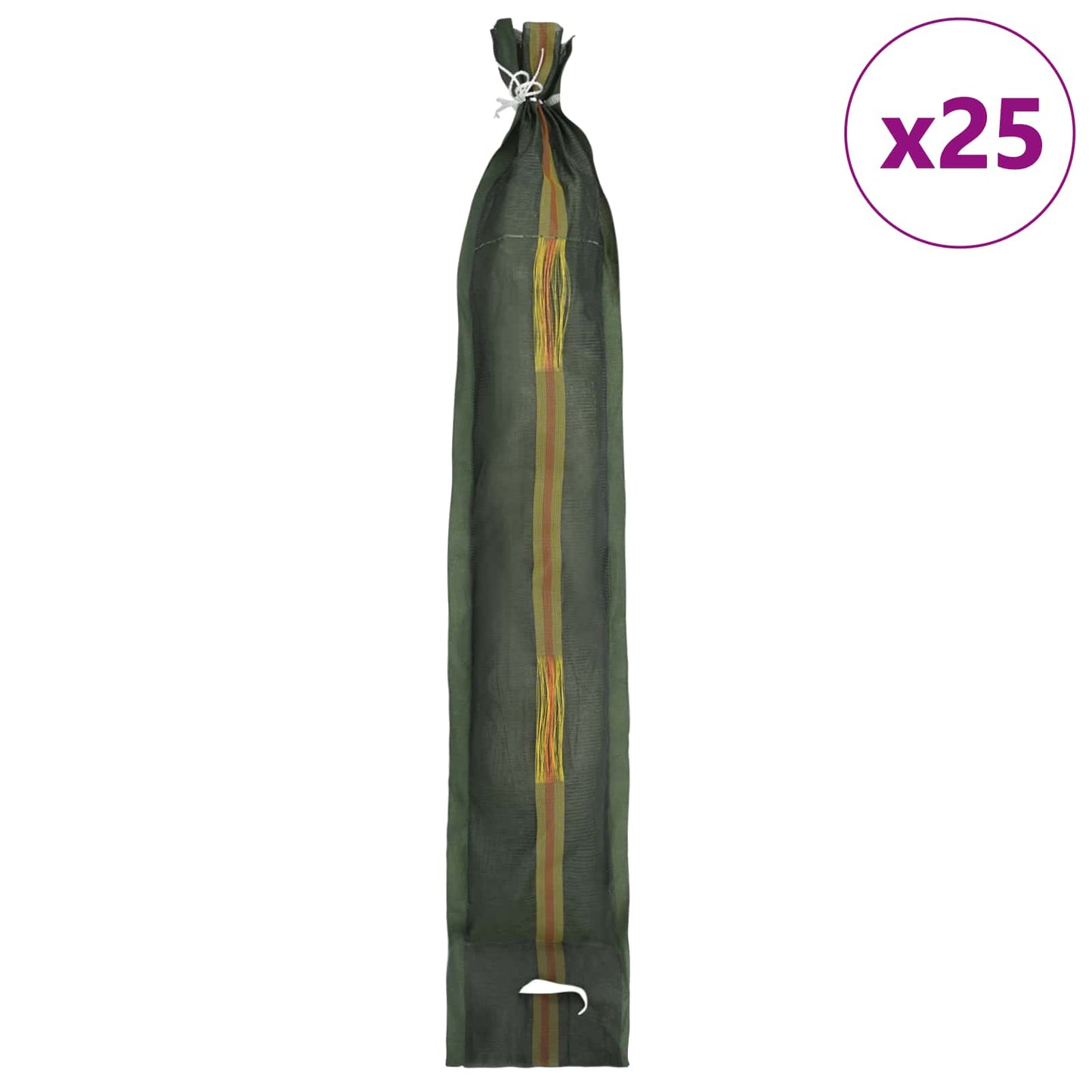 Sandsække 25 pcs Mørkegrøn 100 x 25 cm HDPE