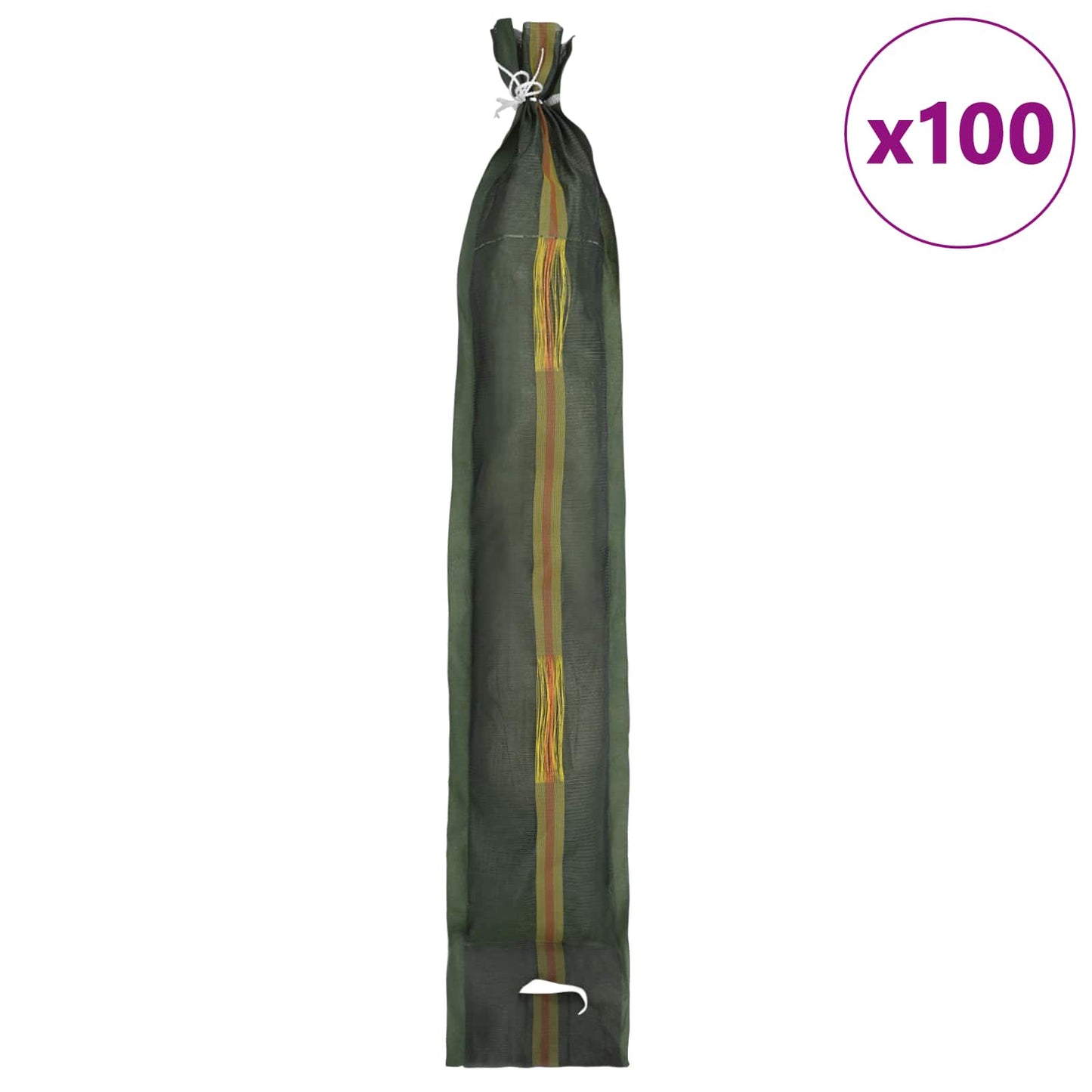 Sandsække 100 pcs Mørkegrøn 120 x 27 cm HDPE