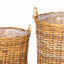 Plantekurv med opbevaring 2 stk. Naturlig Brun Kubu rattan
