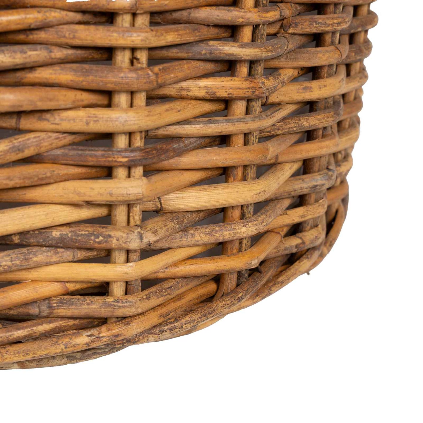 Plantekurv med opbevaring 2 stk. Naturlig Brun Kubu rattan