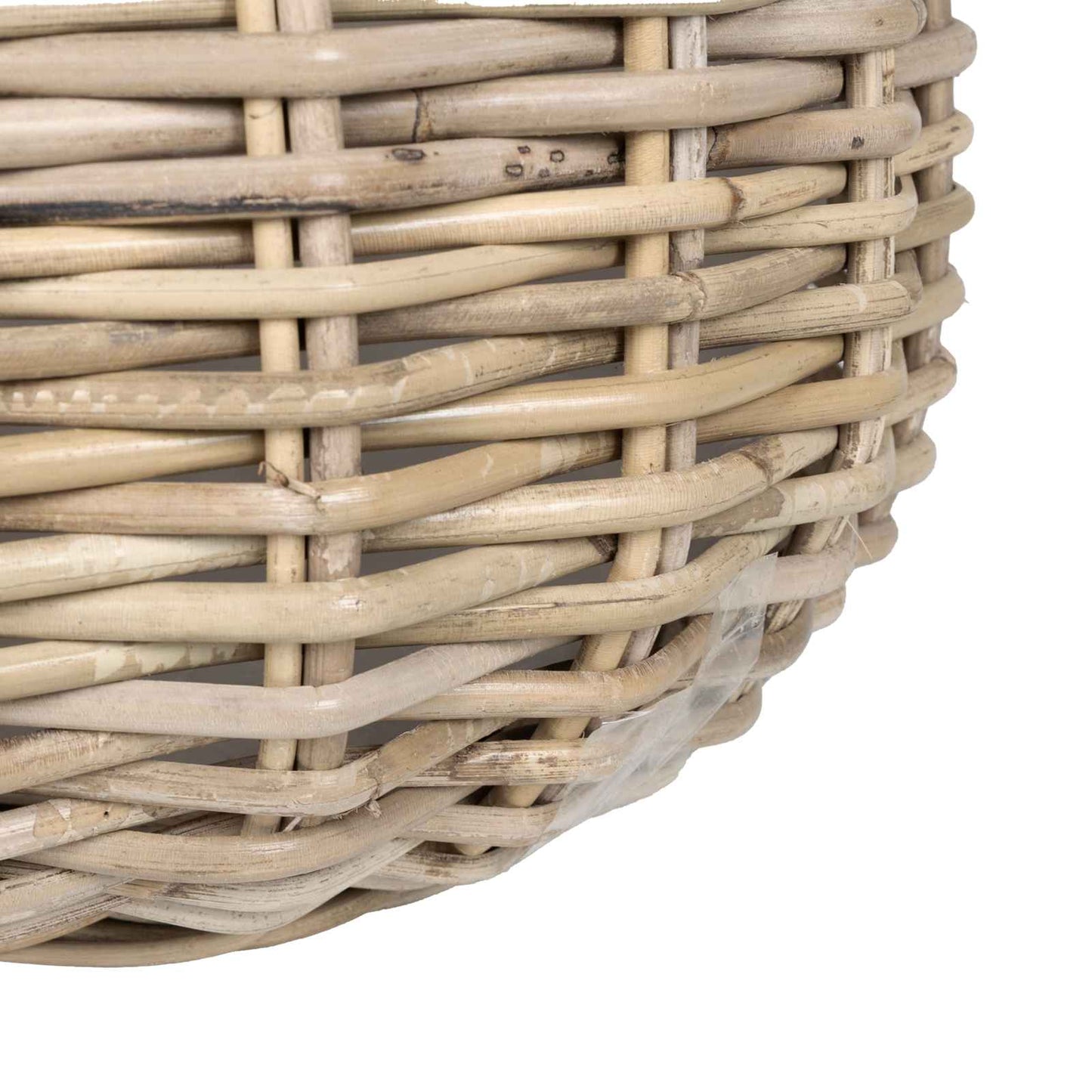 Plantekurv med opbevaring 2 stk. Naturlig grå Kubu rattan