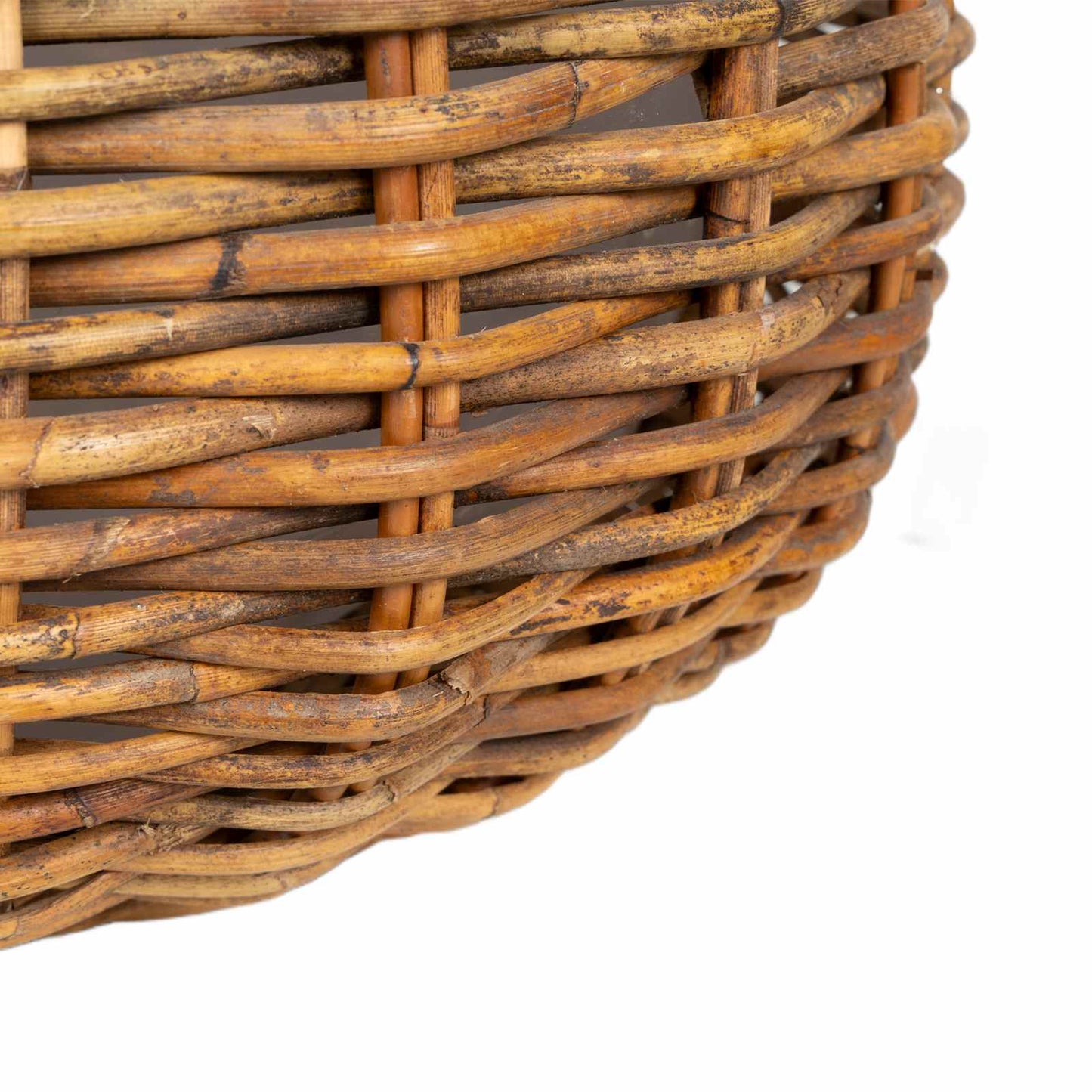 Plantekurv med opbevaring 2 stk. Naturlig Brun Kubu rattan