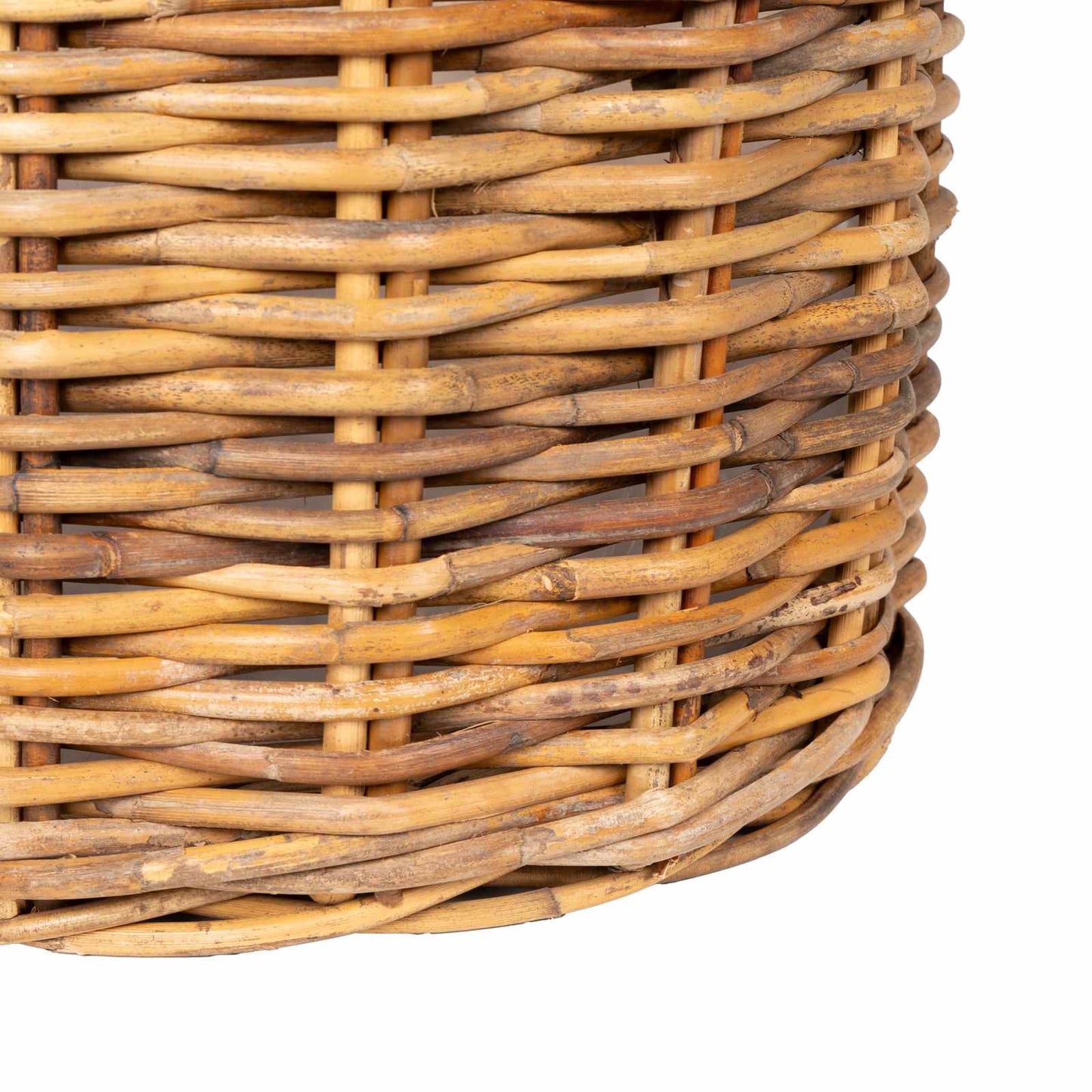 Plantekurv med opbevaring 2 stk. Naturlig Brun Kubu rattan