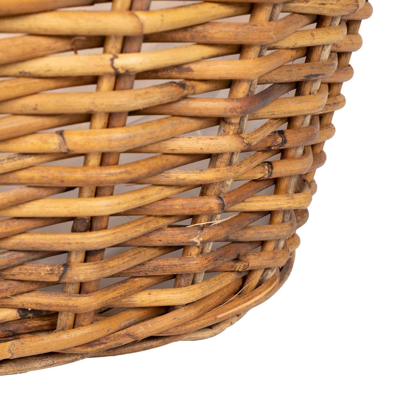 Plantekurv med opbevaring 2 stk. Naturlig Brun Kubu rattan