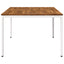Havemiddagstabel Natur og hvid 110 x 108,5 x 75 cm