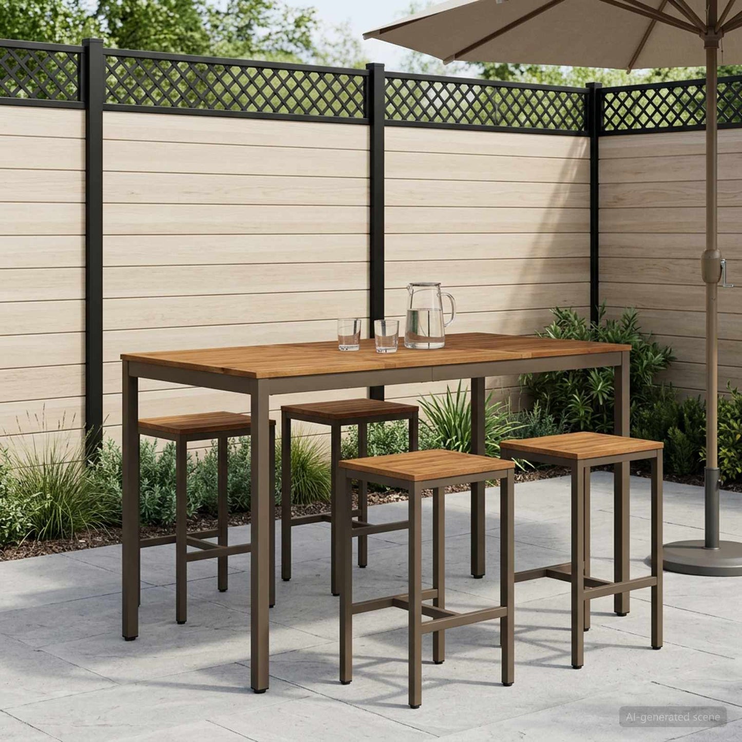 Have Bar Bord Naturlig og Kaffe 147 x 88,5 x 105 cm