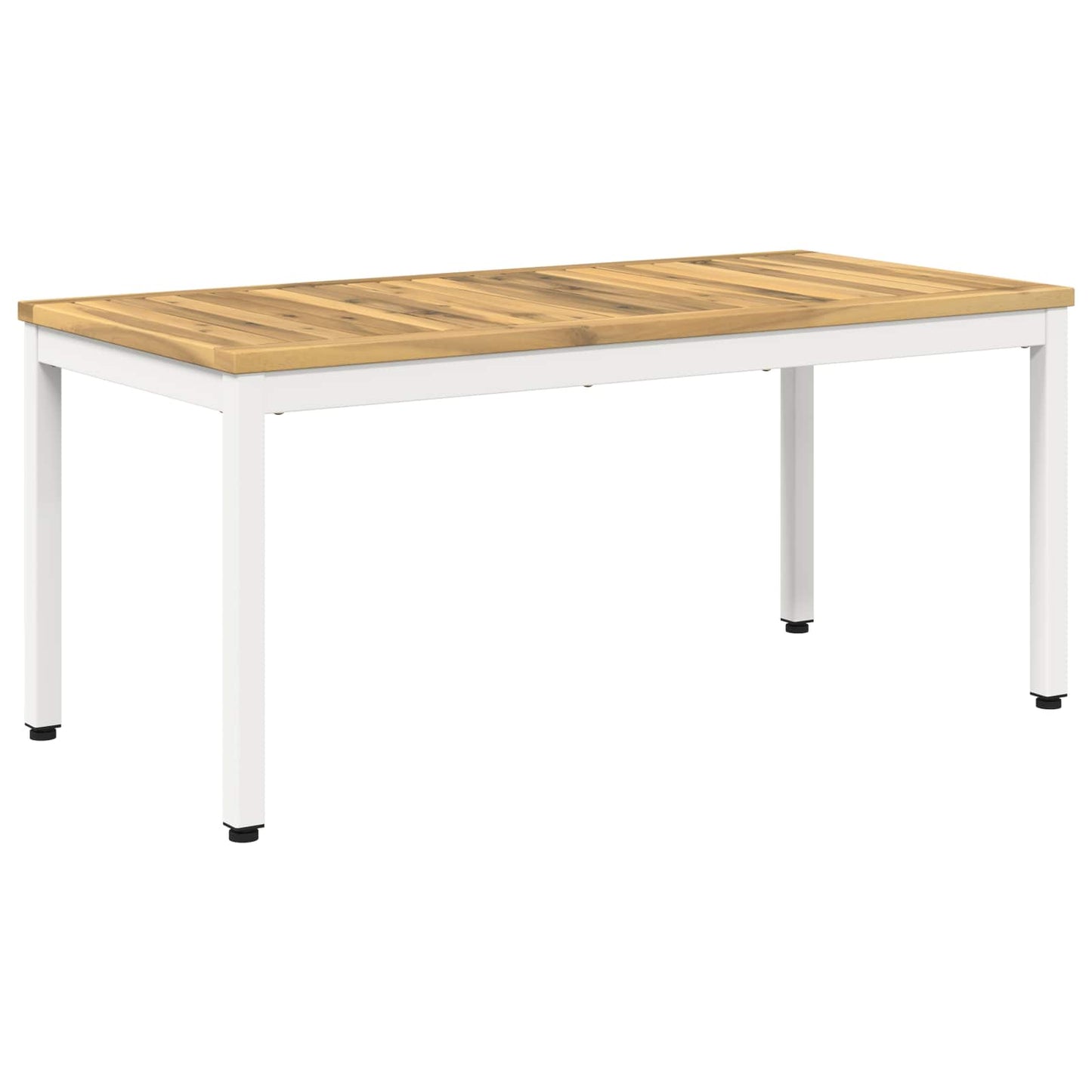 Sofabord Hvid 50 x 100,5 x 45 cm Massivt Akacietræ