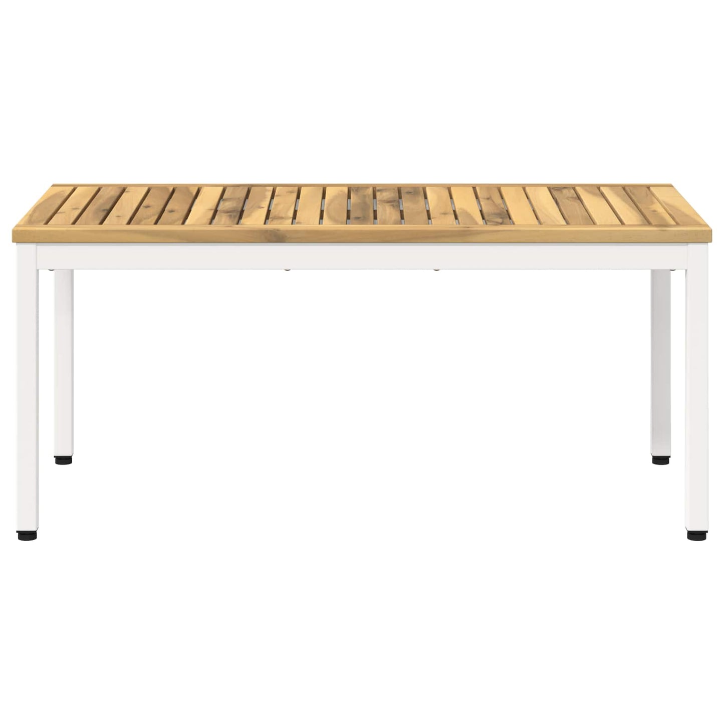 Sofabord Hvid 50 x 100,5 x 45 cm Massivt Akacietræ
