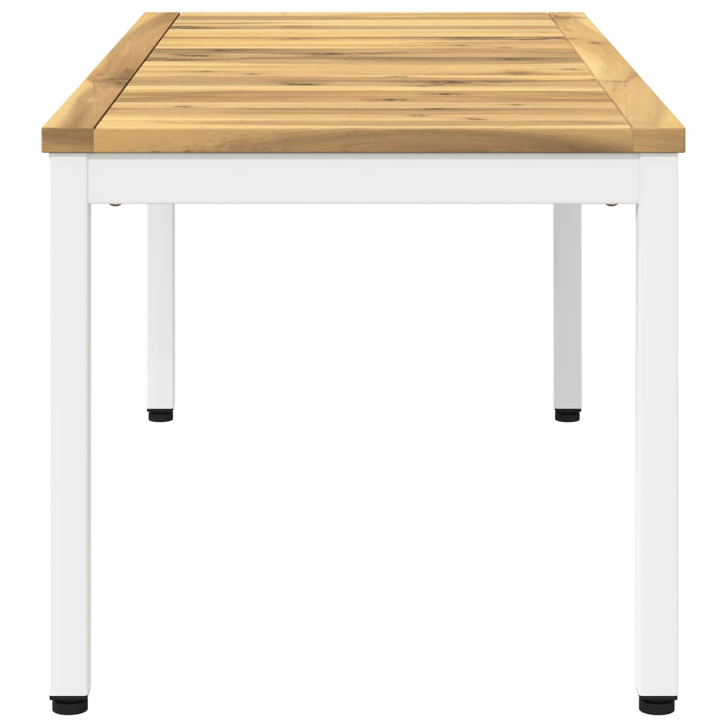 Sofabord Hvid 50 x 100,5 x 45 cm Massivt Akacietræ