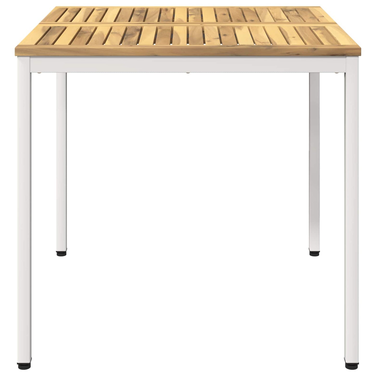 Havemiddagstabel Hvid 80 x 80,5 x 75 cm Massivt Akacietræ