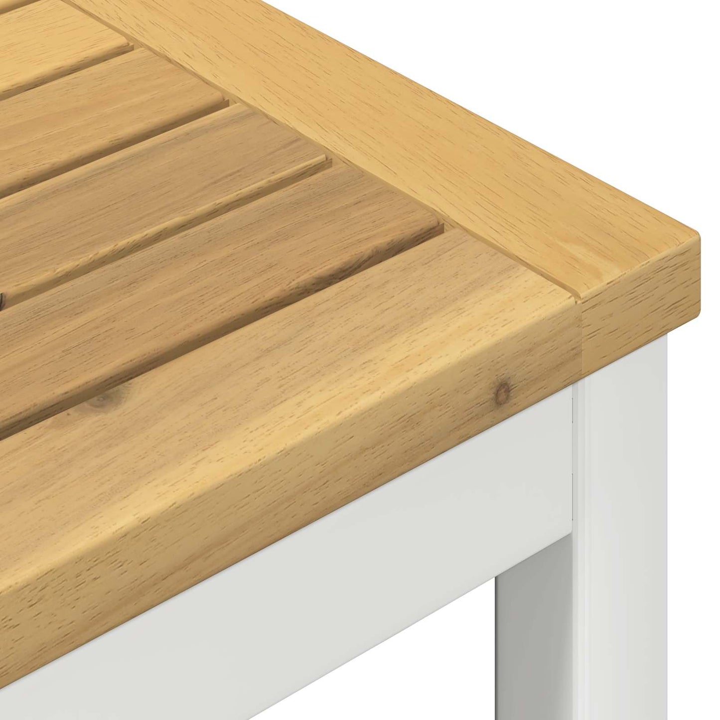 Have Bar Bord Hvid 110 x 108,5 x 105 cm Massivt Akacietræ