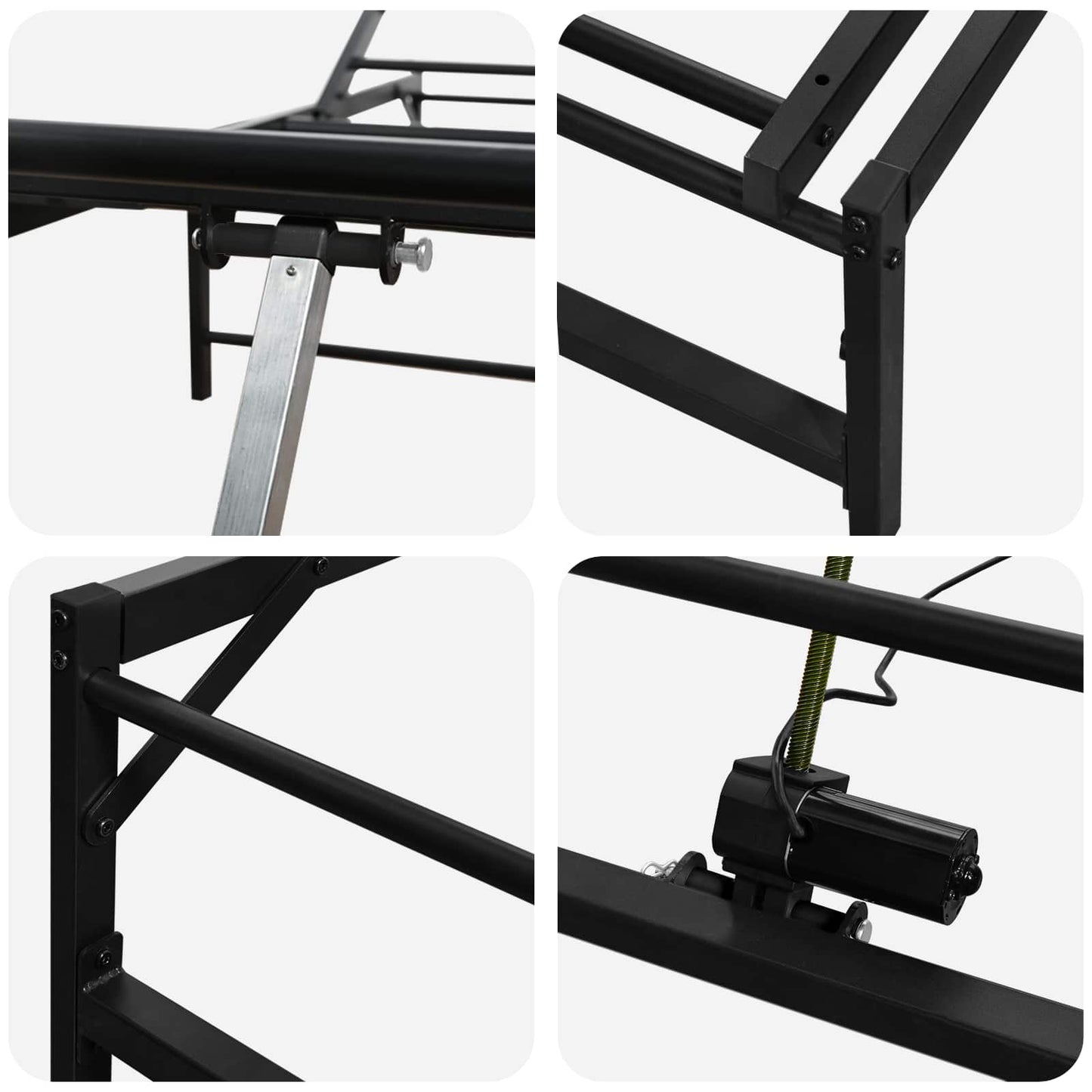 Elektrisk Justerbar Sengetramme Sort 100 x 190 cm Stål