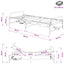 Elektrisk Justerbar Sengetramme Sort 107 x 200 cm Stål