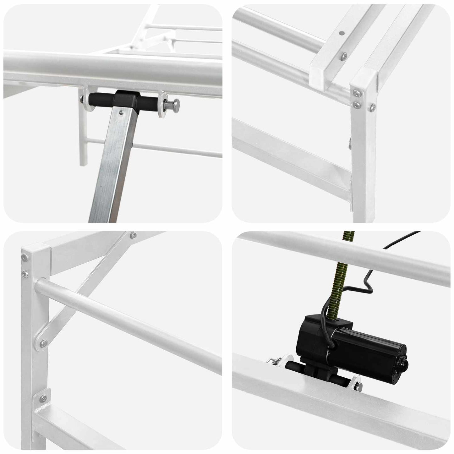 Elektrisk Justerbar Sengetramme Hvid 107 x 200 cm Stål