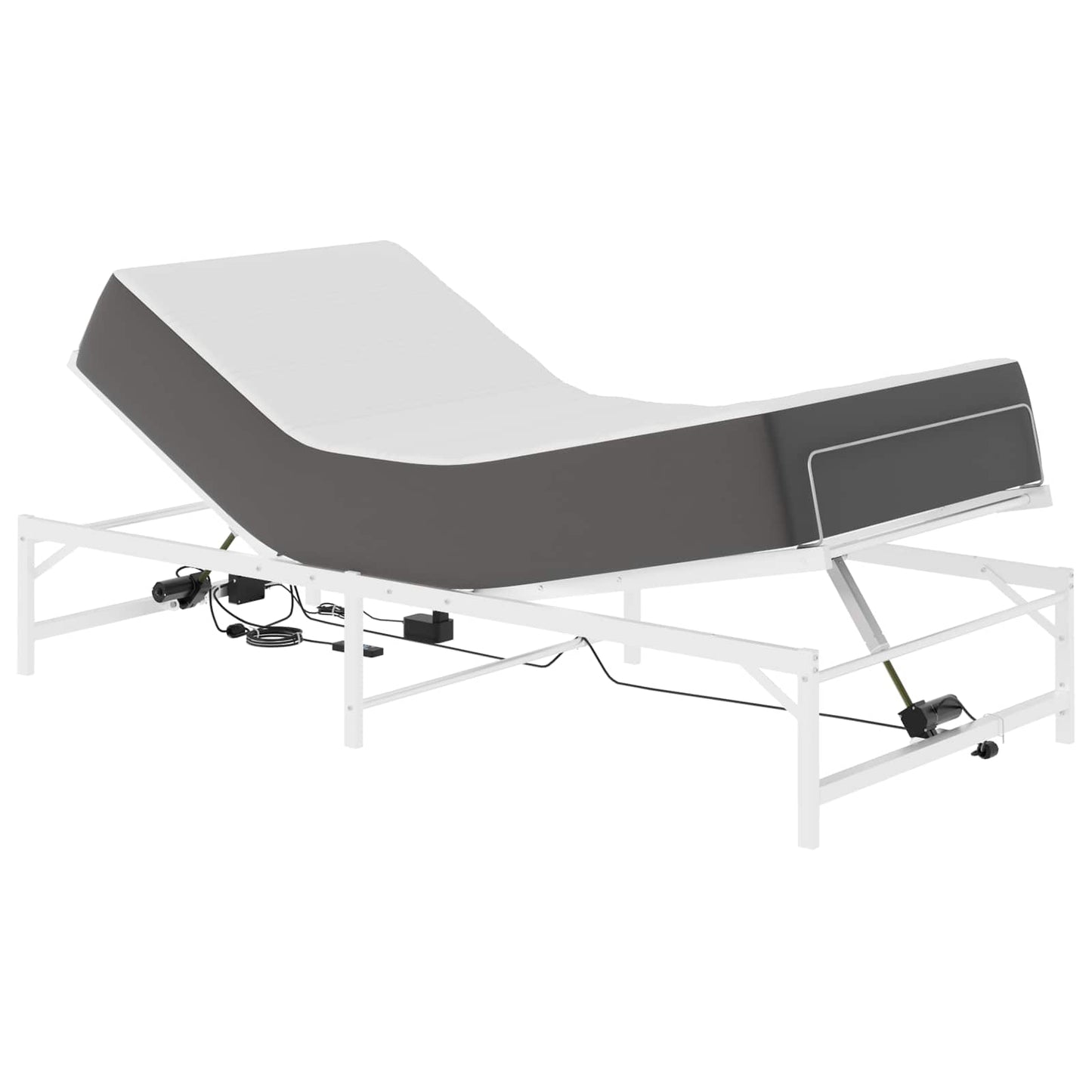 Elektrisk Justerbar Sengetramme Hvid 107 x 200 cm Stål