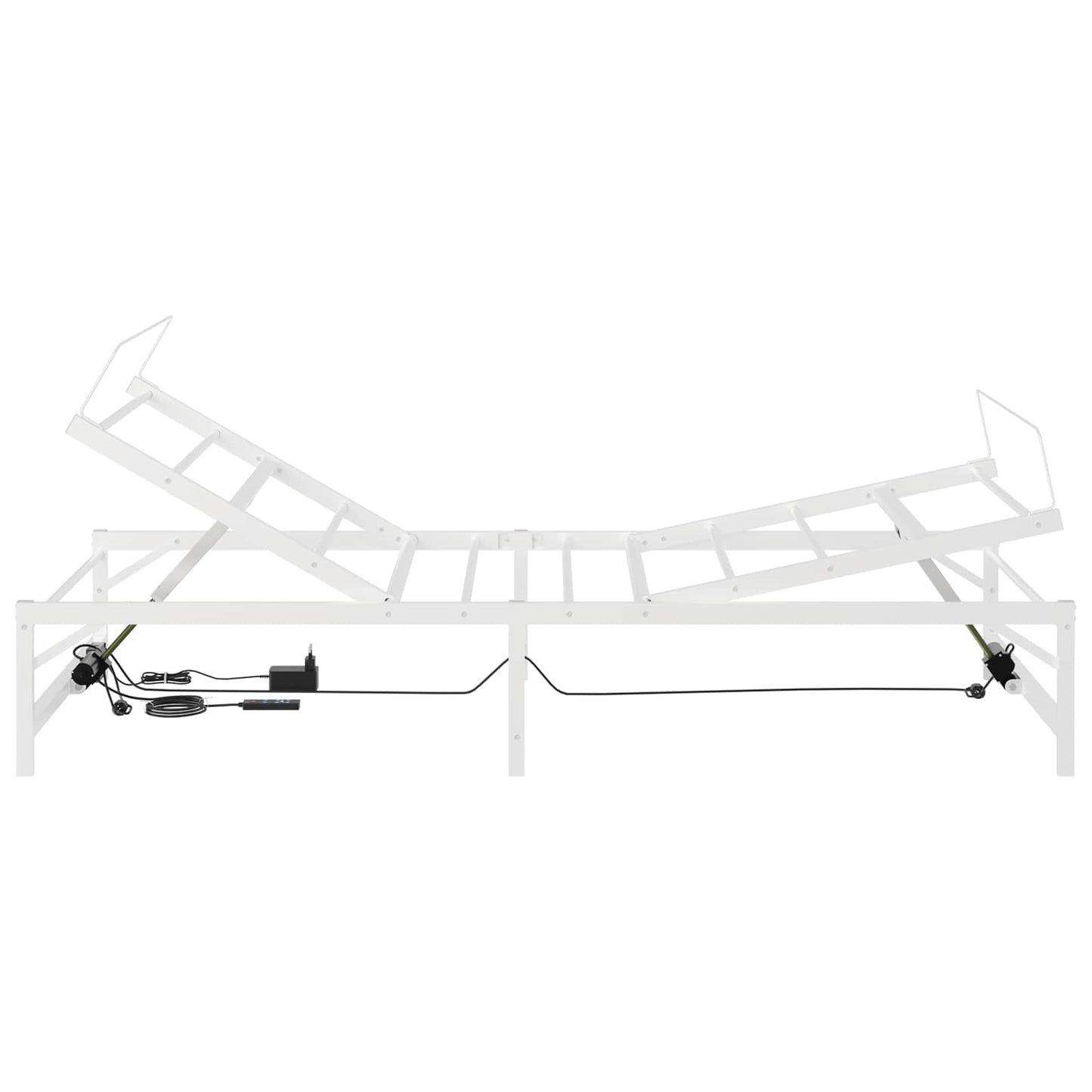 Elektrisk Justerbar Sengetramme Hvid 107 x 200 cm Stål