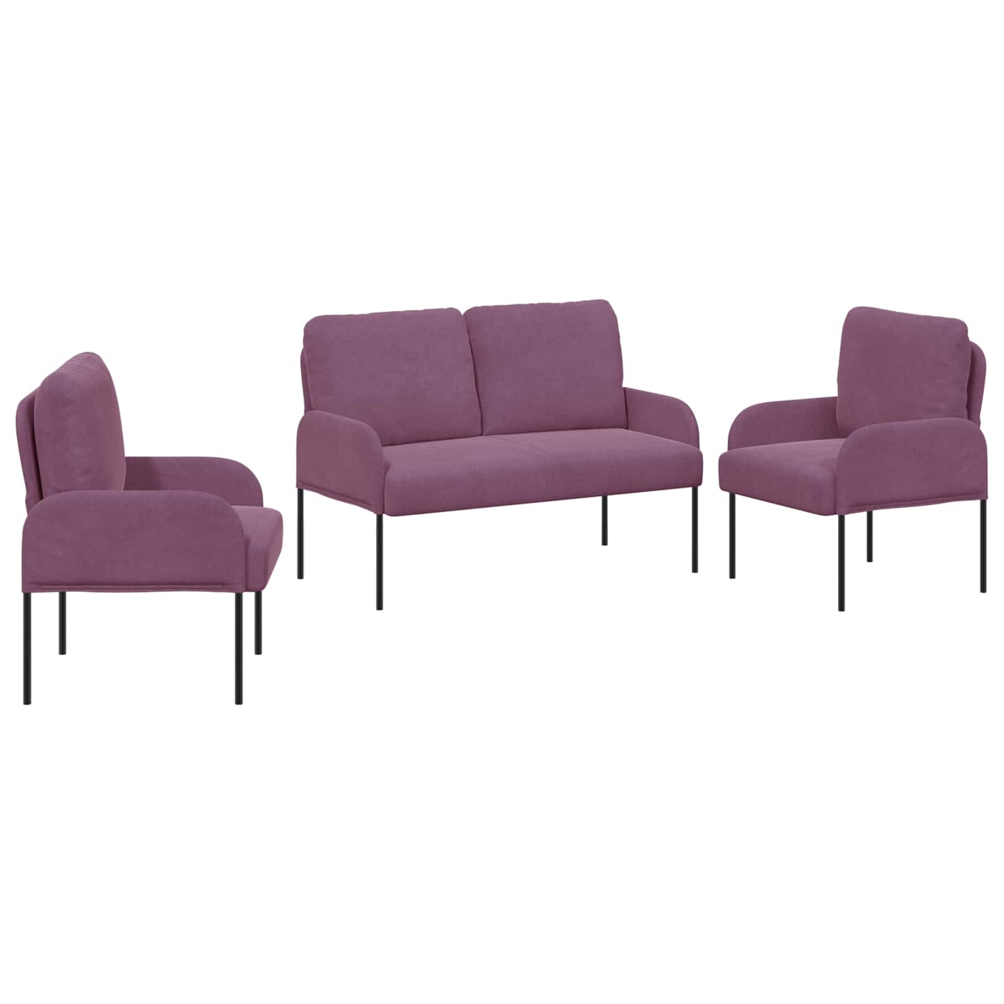 Sofasæt 3 stk. Lilla Krydsfinér