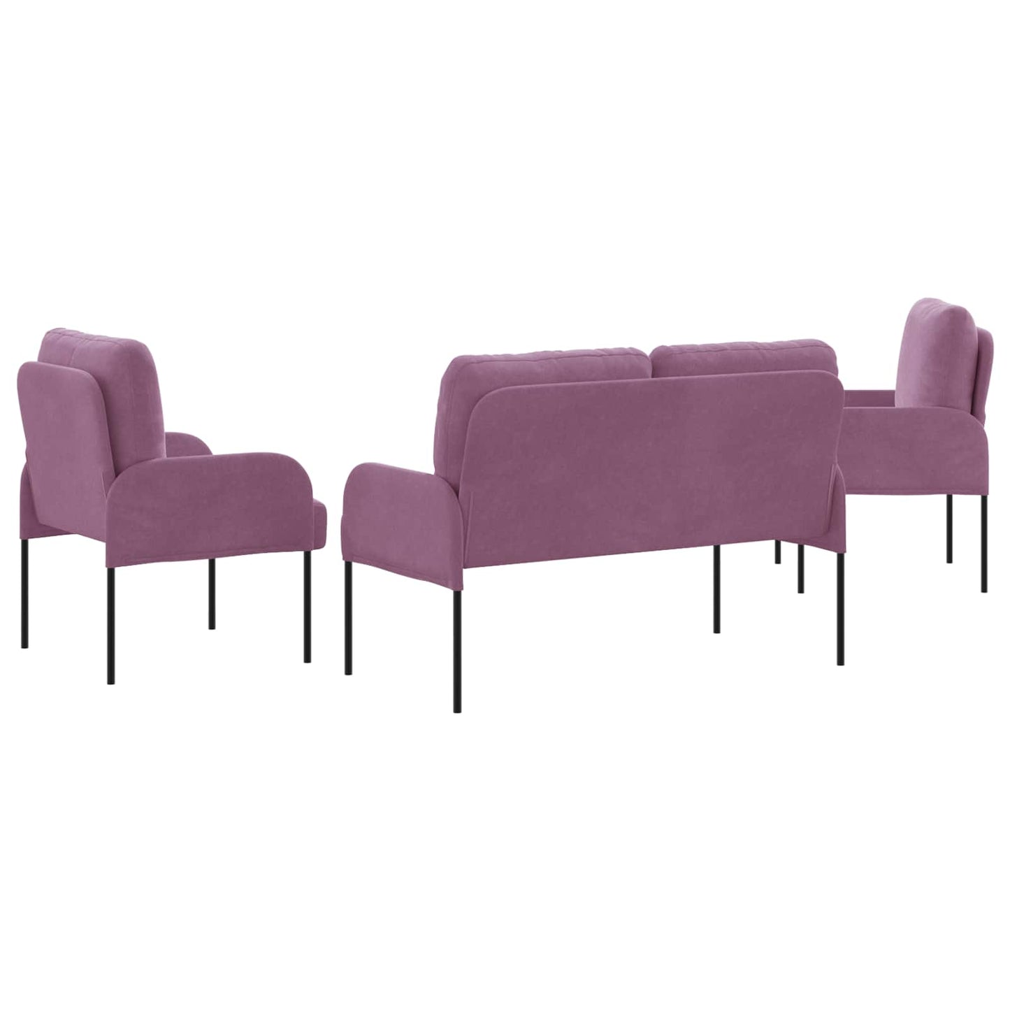 Sofasæt 3 stk. Lilla Krydsfinér