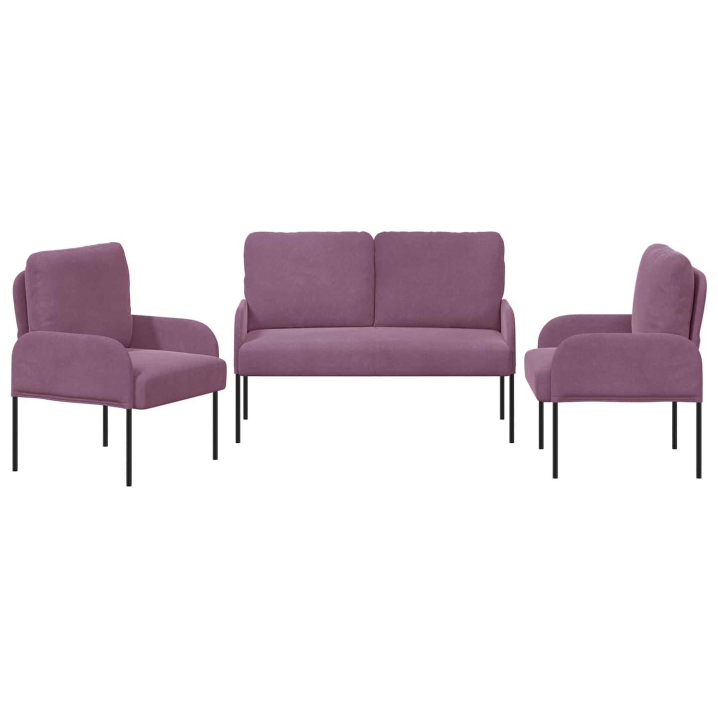 Sofasæt 3 stk. Lilla Krydsfinér