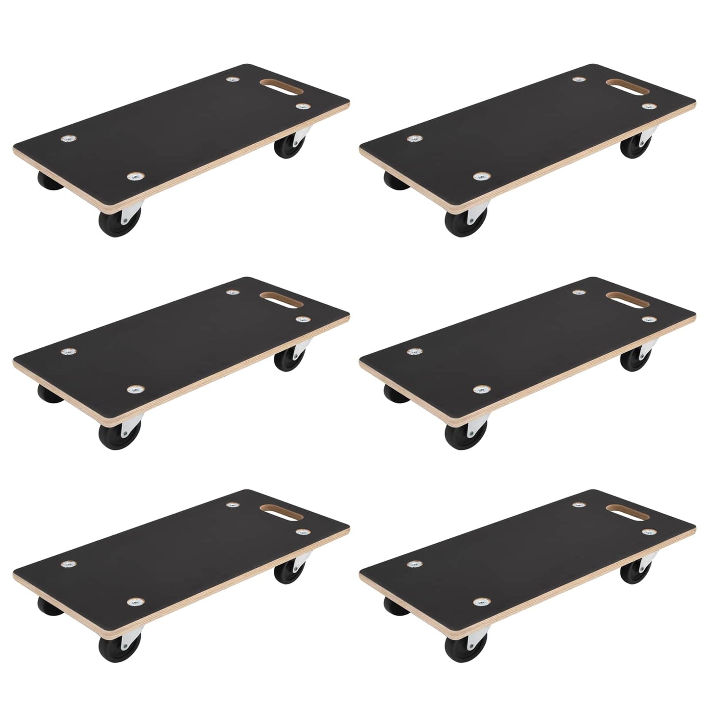 Transport Trolley 6 pcs Grå Krydsfinér