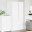 Garderobeskab med dør Hvid 79,5 x 49 x 156 cm Konstrueret træ