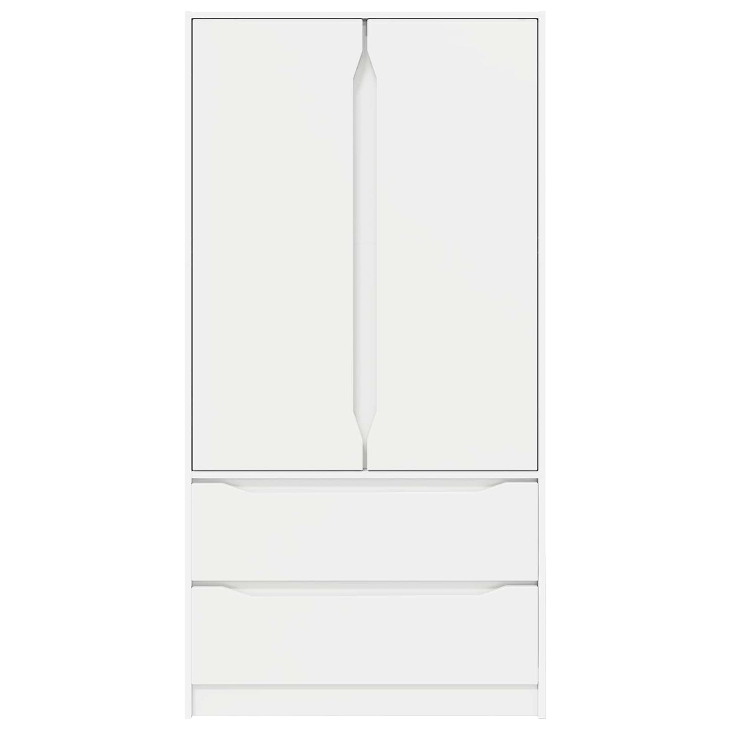 Garderobeskab med dør Hvid 79,5 x 49 x 156 cm Konstrueret træ