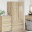 Garderobeskab Sonoma eg 79,5 x 49 x 156 cm Konstrueret træ