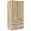 Garderobeskab Sonoma eg 79,5 x 49 x 156 cm Konstrueret træ