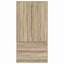 Garderobeskab Sonoma eg 79,5 x 49 x 156 cm Konstrueret træ