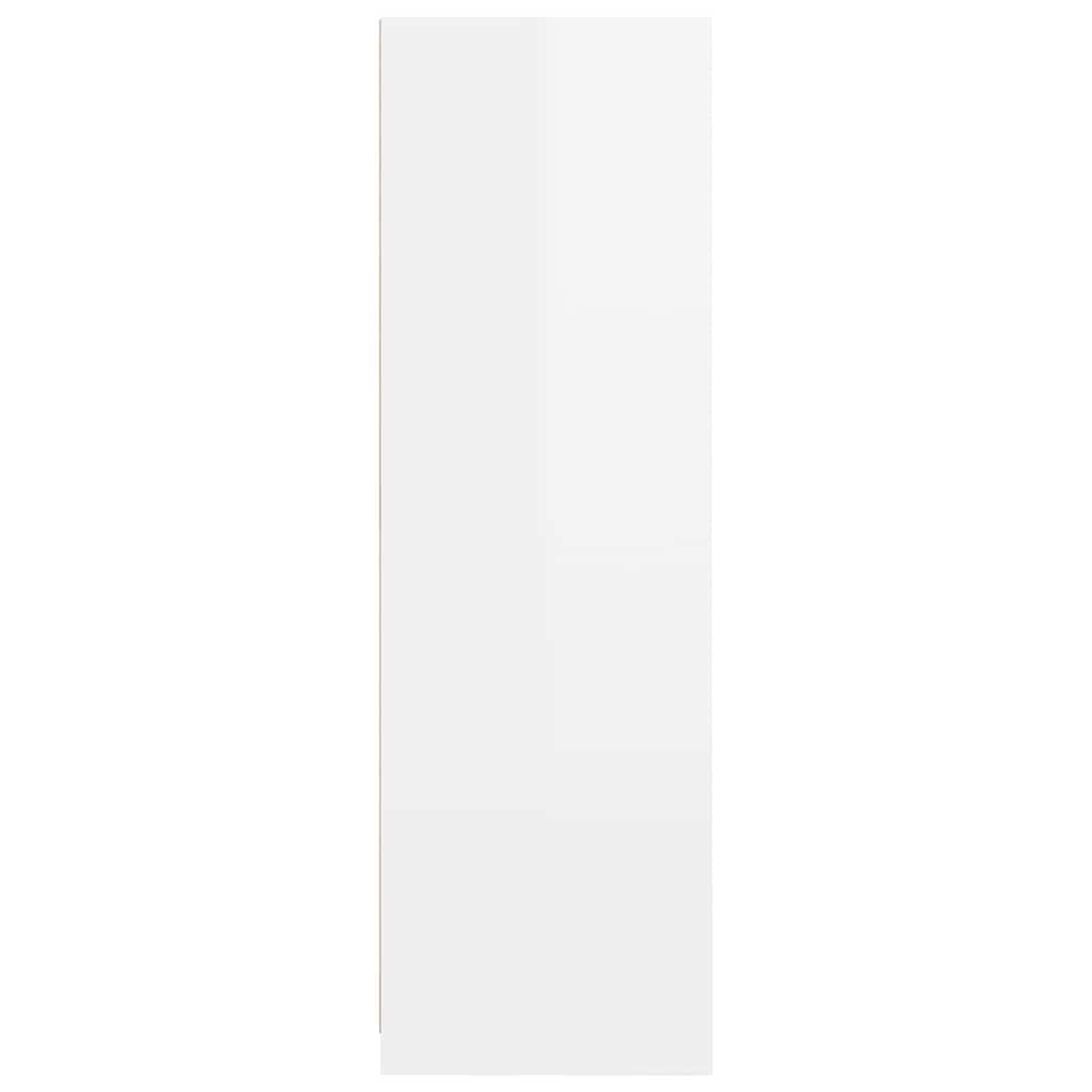 Garderobeskab Højglans Hvid 79,5 x 49 x 156 cm Konstrueret træ