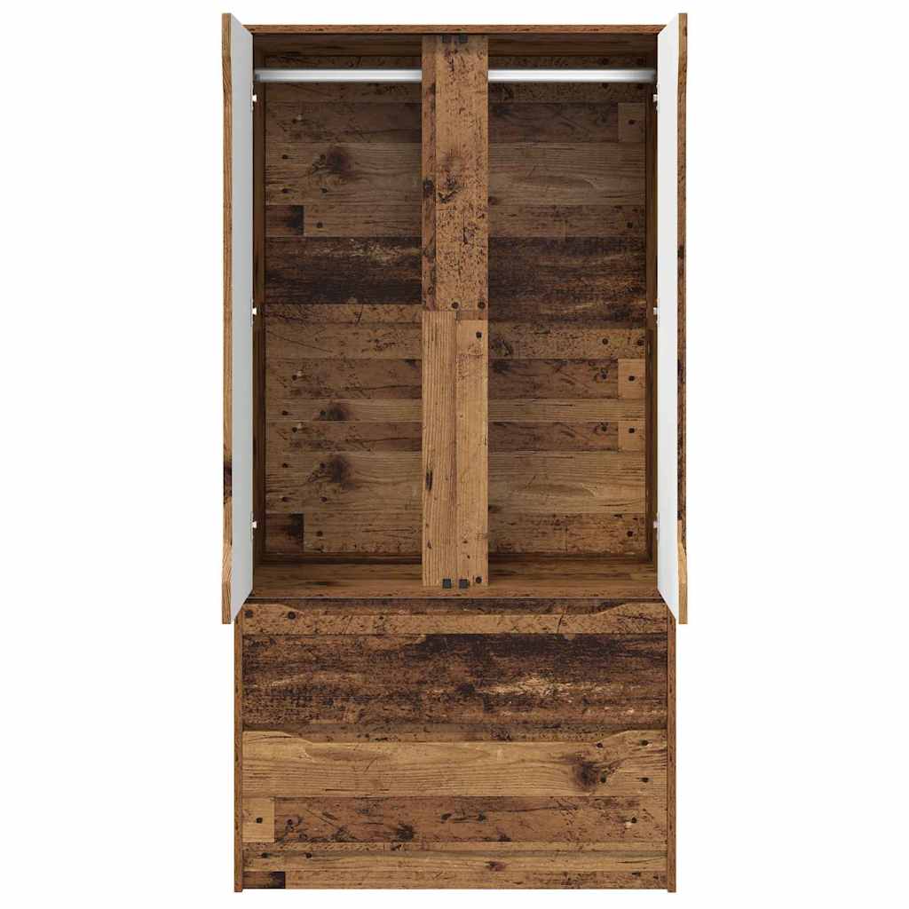 Garderobeskab Gammelt træ 79,5 x 49 x 156 cm Konstrueret træ