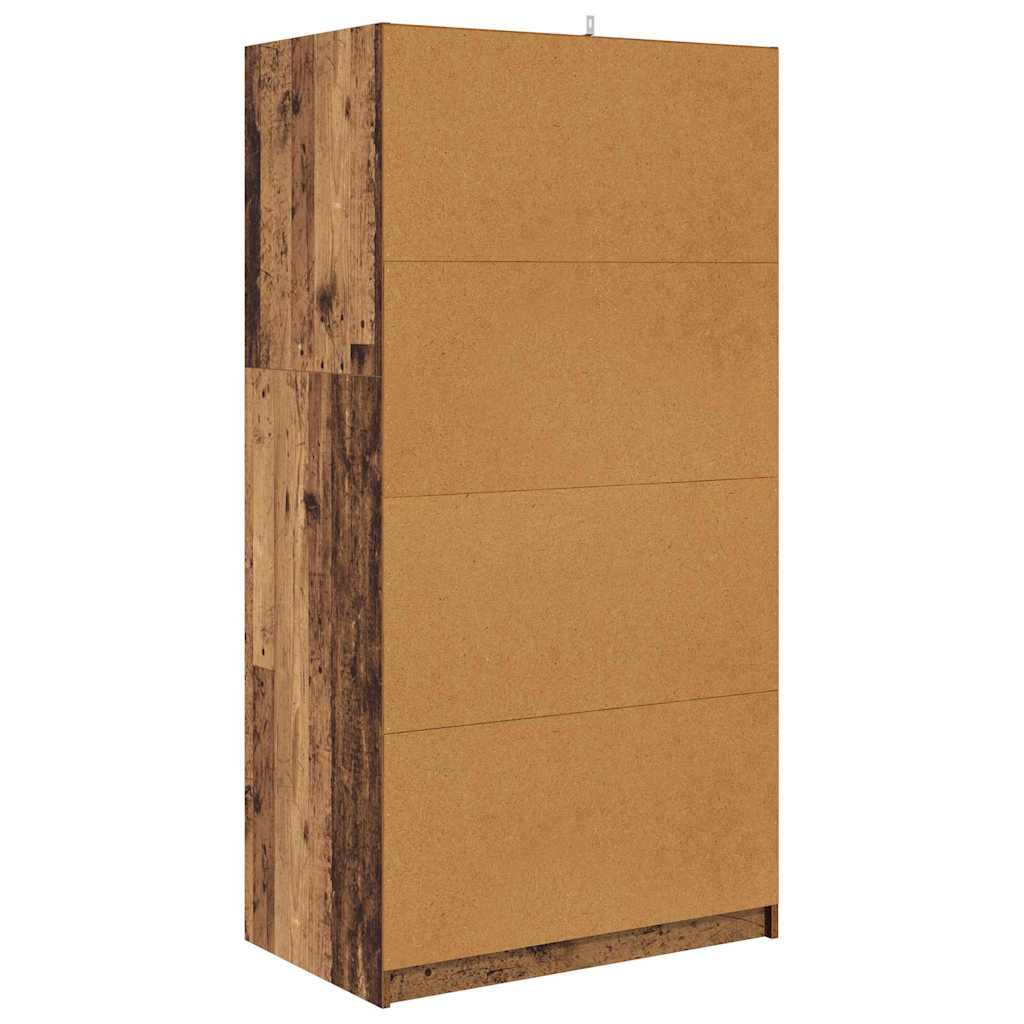 Garderobeskab Gammelt træ 79,5 x 49 x 156 cm Konstrueret træ