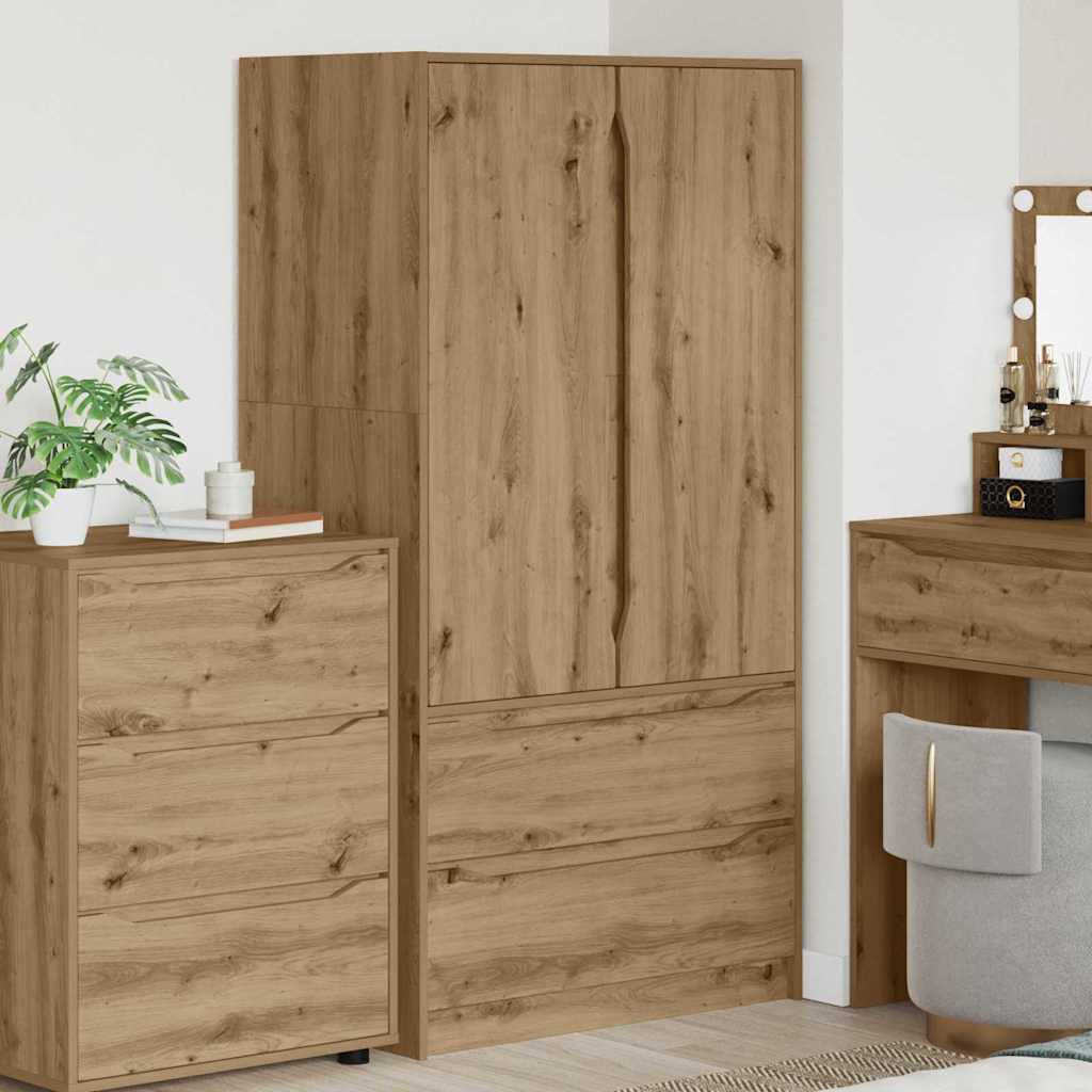 Garderobeskab Artisan Eg 79,5 x 49 x 156 cm Konstrueret træ