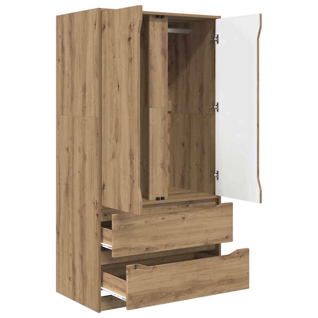 Garderobeskab Artisan Eg 79,5 x 49 x 156 cm Konstrueret træ